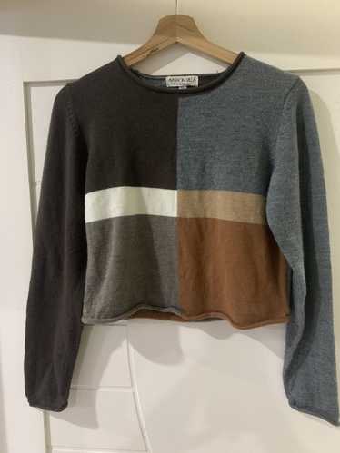 Coloured Cable Knit Sweater × Japanese Brand × Vi… - image 1