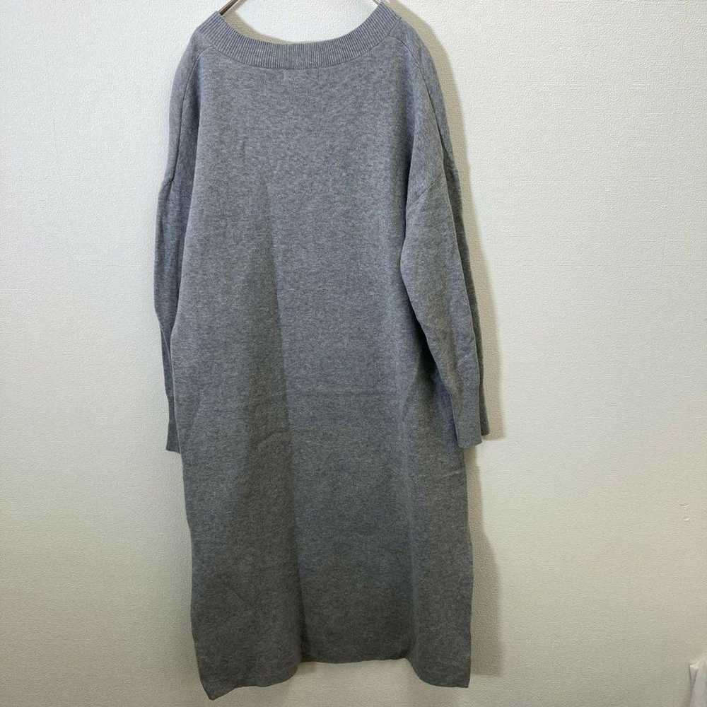 t047 Opaque Dot Clip One-piece Tunic Knit V-neck - image 11