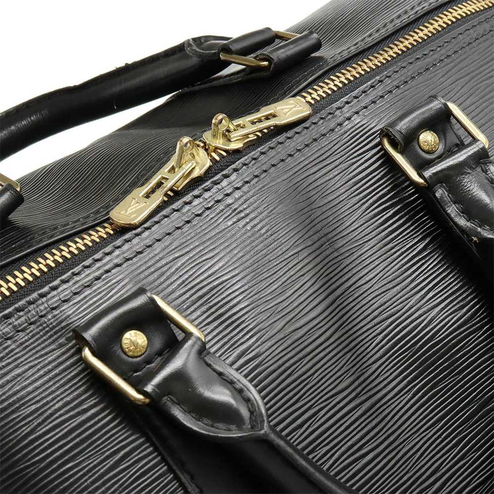 Louis Vuitton Keepall 55 Black Leather Travel Bag… - image 6