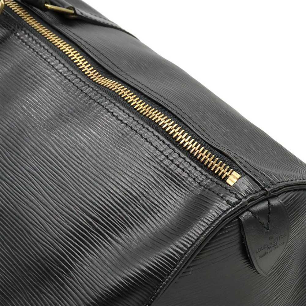 Louis Vuitton Keepall 55 Black Leather Travel Bag… - image 7