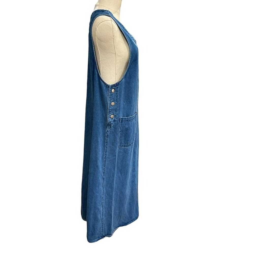 Vintage 90s Blue Denim Maxi Jumper Dress Size M T… - image 5