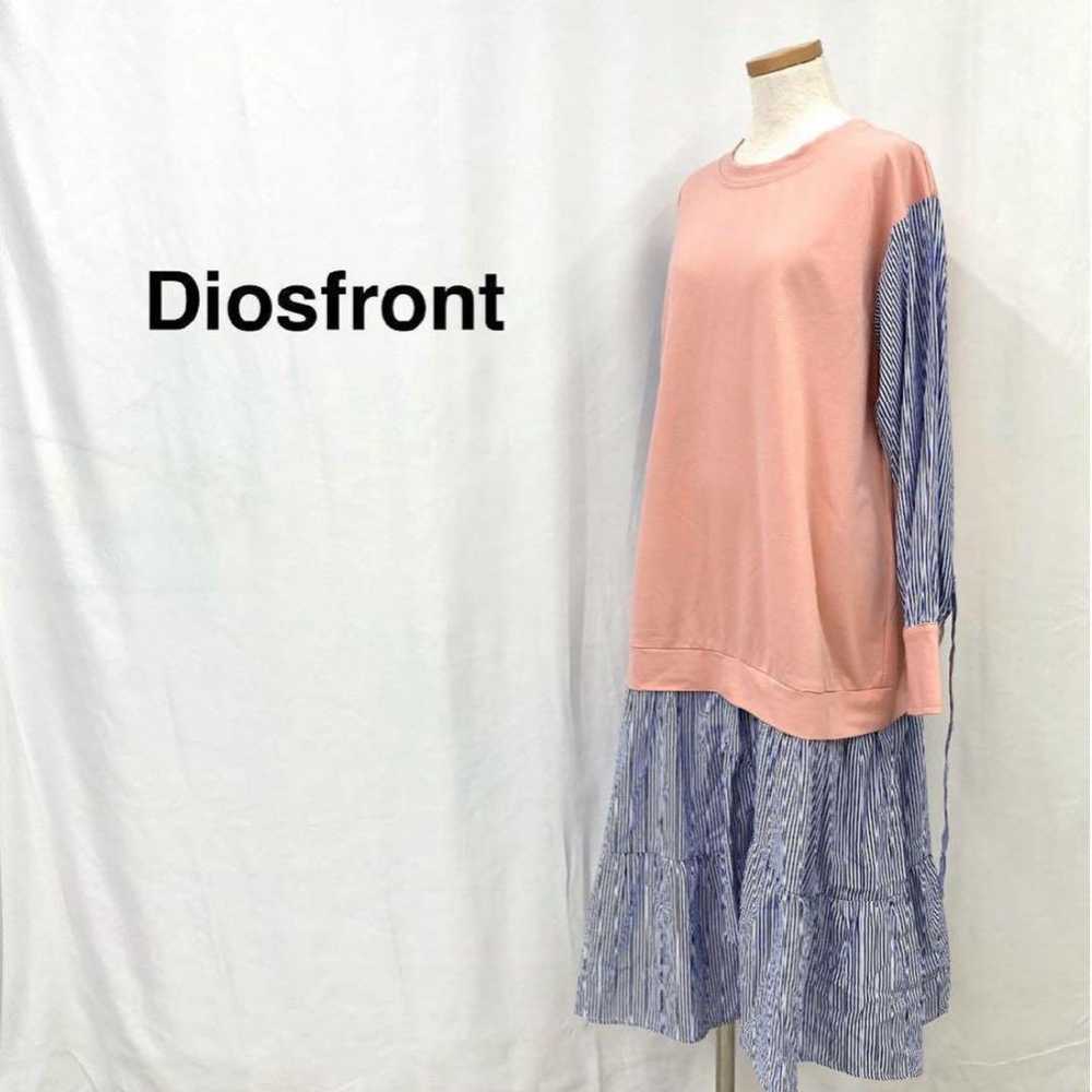 Diosfront Switching Pleated One-Piece Dress Sprin… - image 1