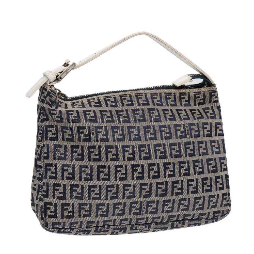 Fendi FENDI Zucchino Canvas Accessory Pouch Navy … - image 1