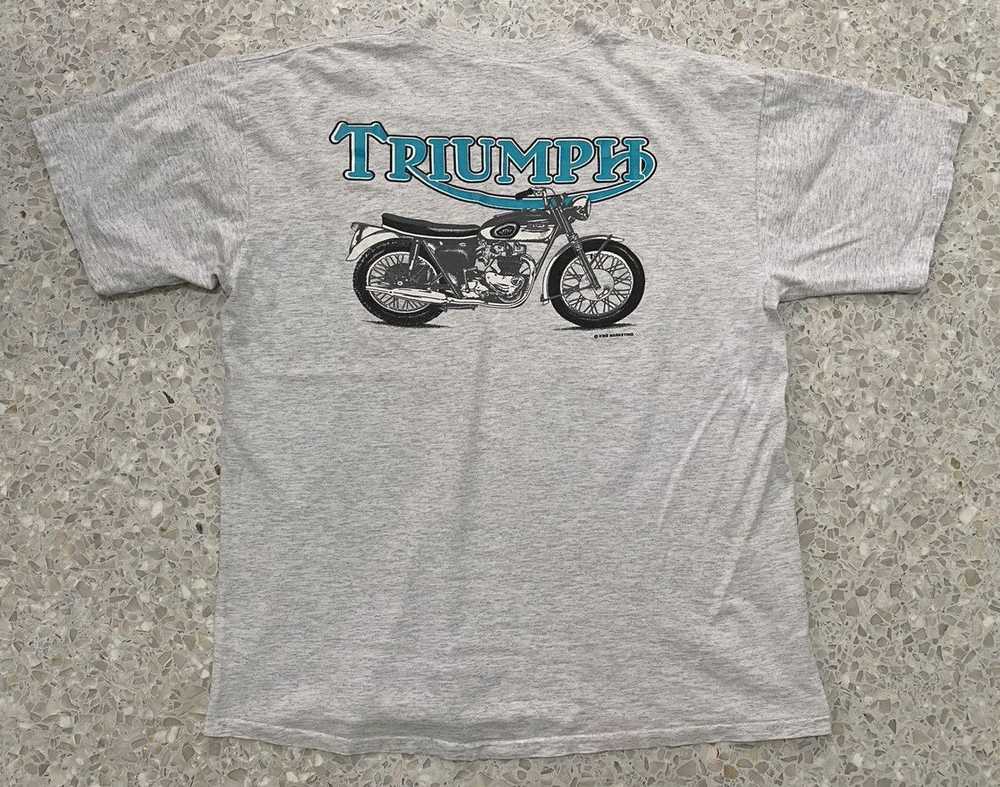 Rare × Tee Shirt × Vintage Vintage Triumph Motorc… - image 1