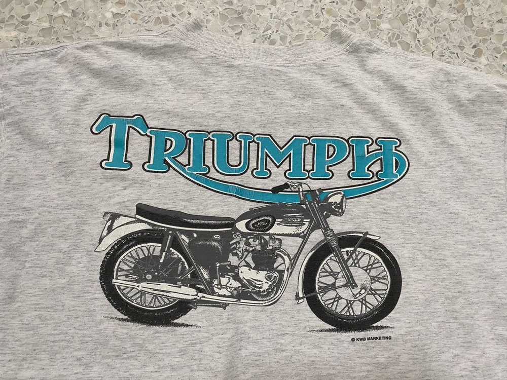 Rare × Tee Shirt × Vintage Vintage Triumph Motorc… - image 5