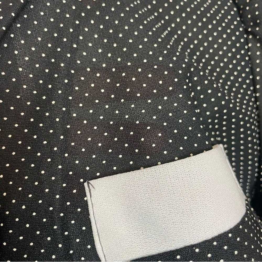 Vintage Polka Dot Dress Shirt Women Black White B… - image 12