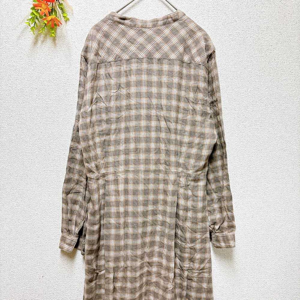 UNIQLO - Soft Flannel Flare One-piece Dress - Che… - image 7