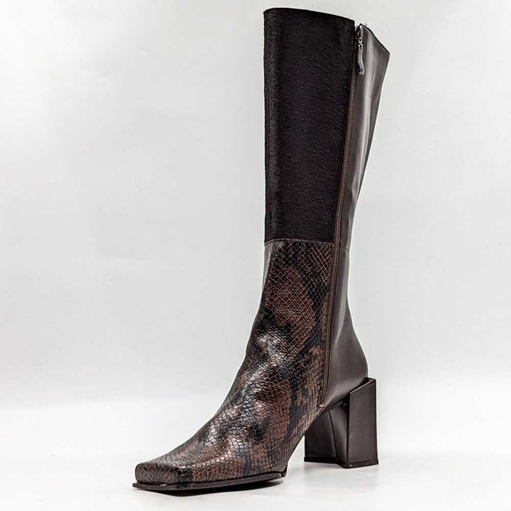 Enzo Angiolini Wmn Kiva Brown Leather Patchwork R… - image 3