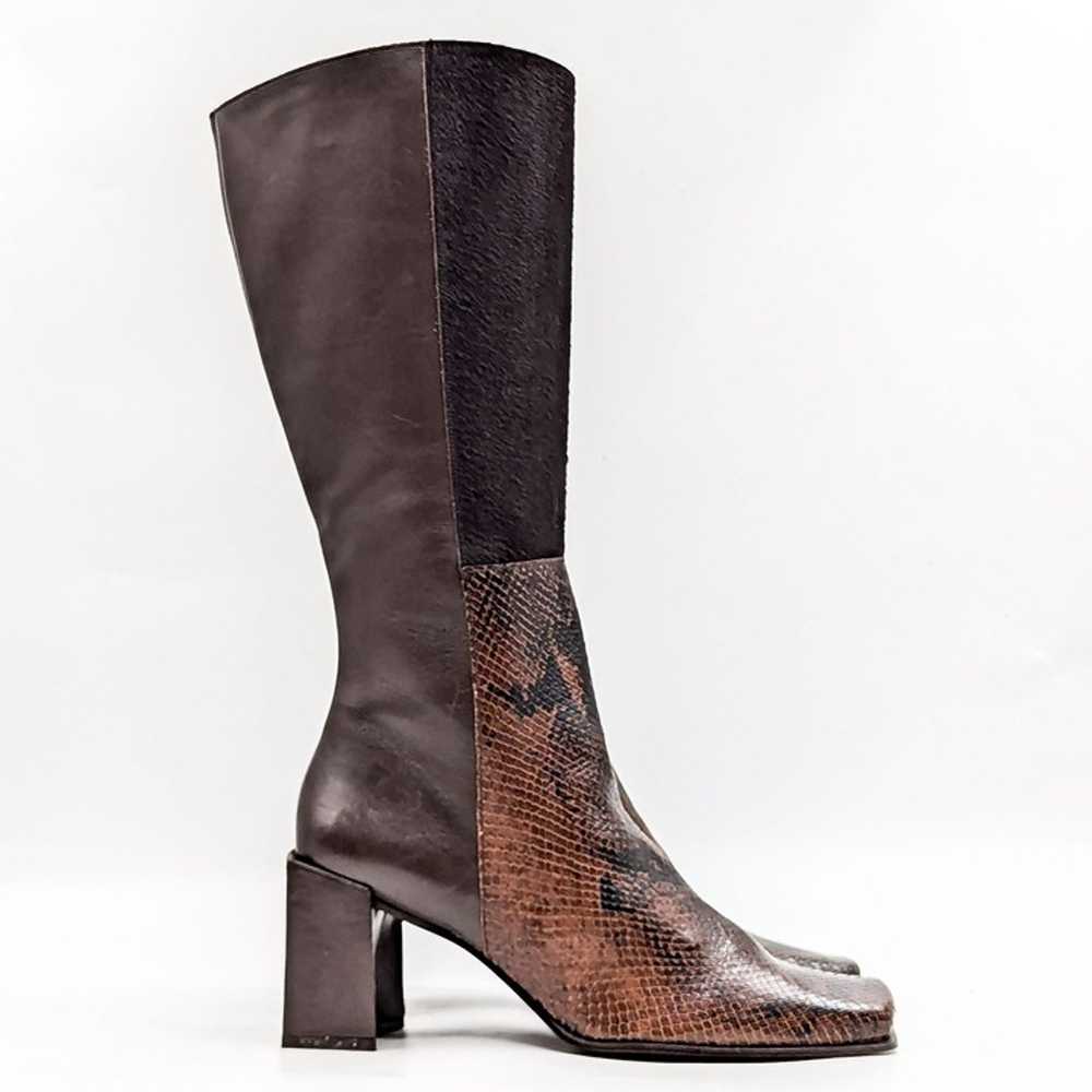 Enzo Angiolini Wmn Kiva Brown Leather Patchwork R… - image 5