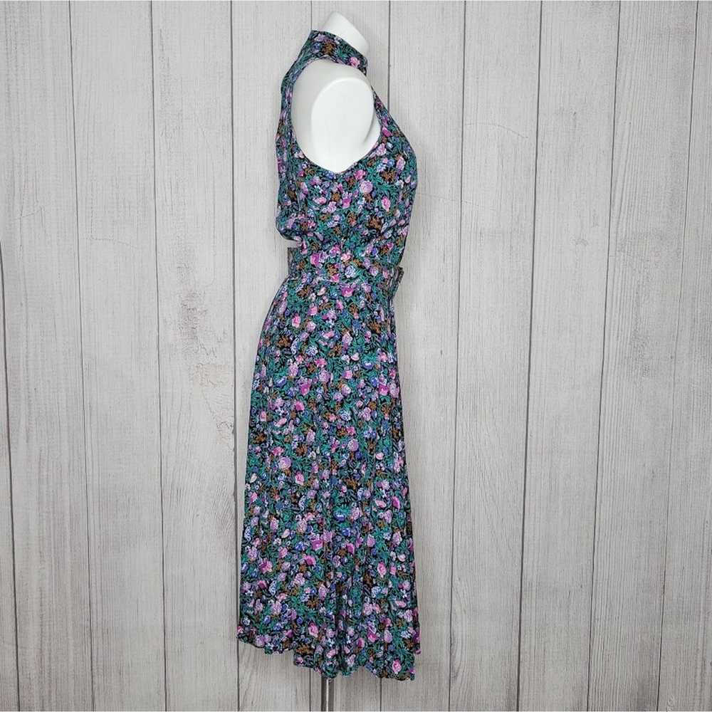 Vintage E.D. Michaels Floral Grunge Sleeveless Mi… - image 2