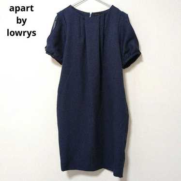 apart by Lowrys Navy Short-Sleeved Knee-Length On… - image 1