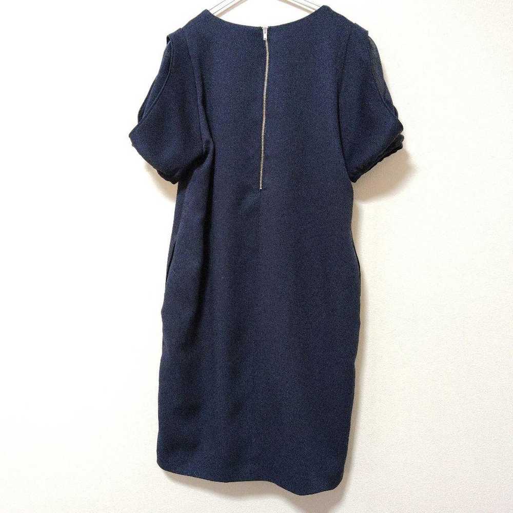 apart by Lowrys Navy Short-Sleeved Knee-Length On… - image 2