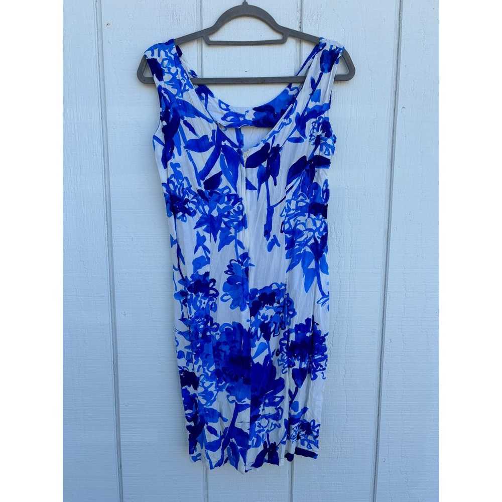 Vintage Jams World Blue Floral Print Shift Dress,… - image 2