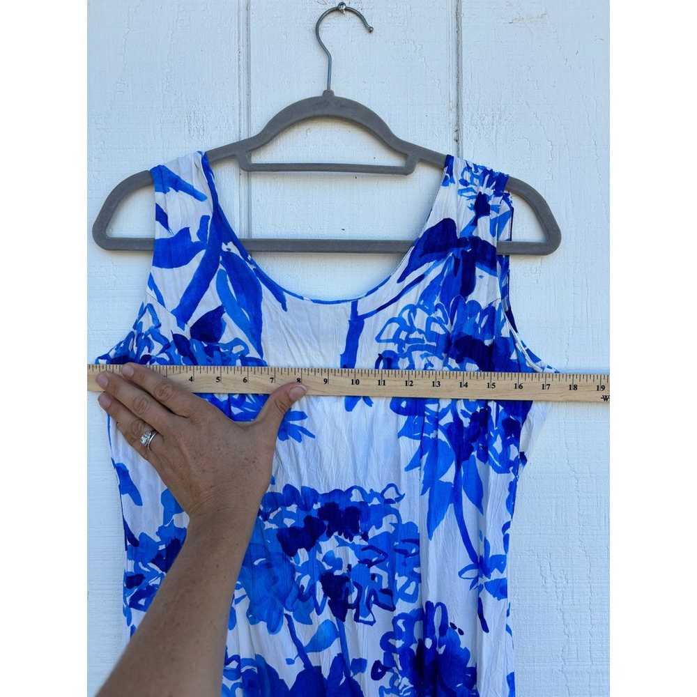 Vintage Jams World Blue Floral Print Shift Dress,… - image 3