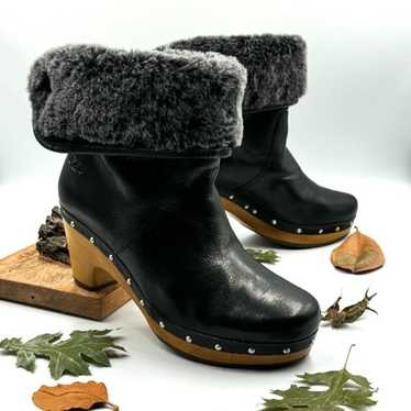 UGG Lynnea II 1001793 Black Leather / Sheepskin Wo