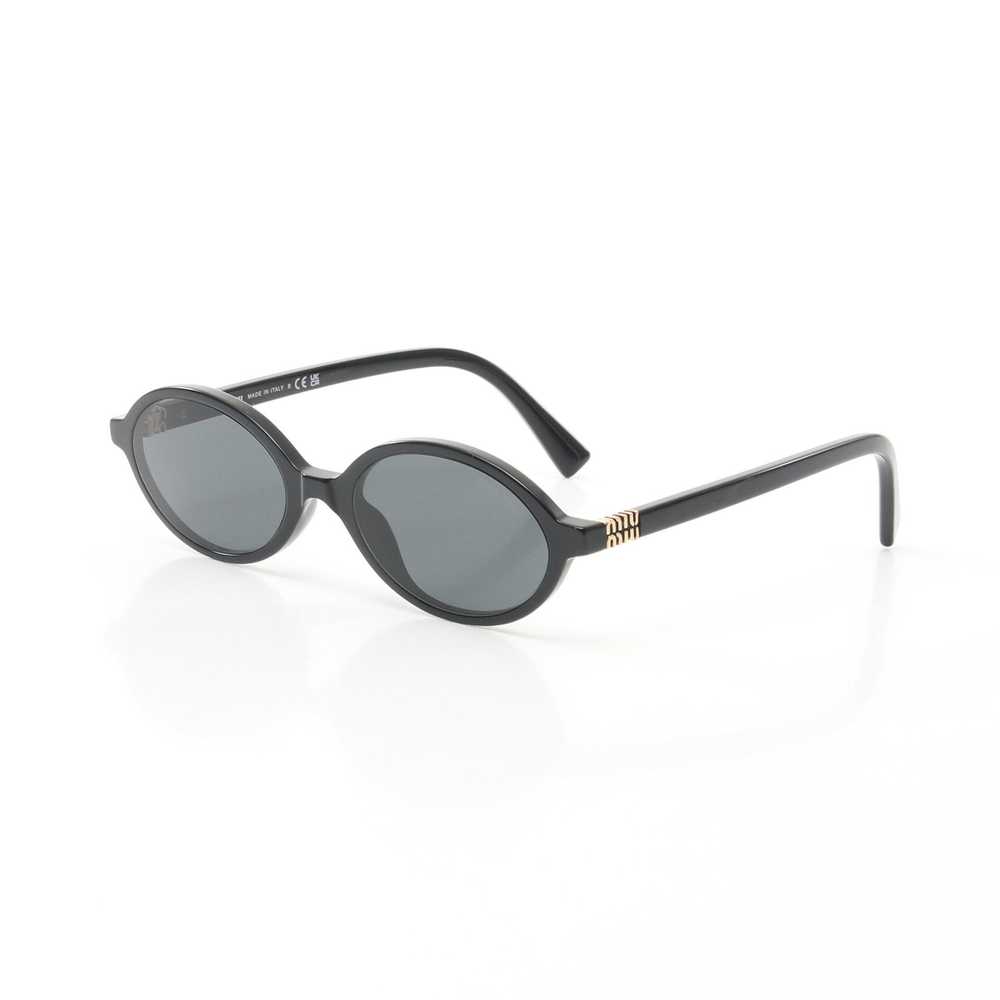 Miu Miu Miu Miu Oval Sunglasses Black - image 1