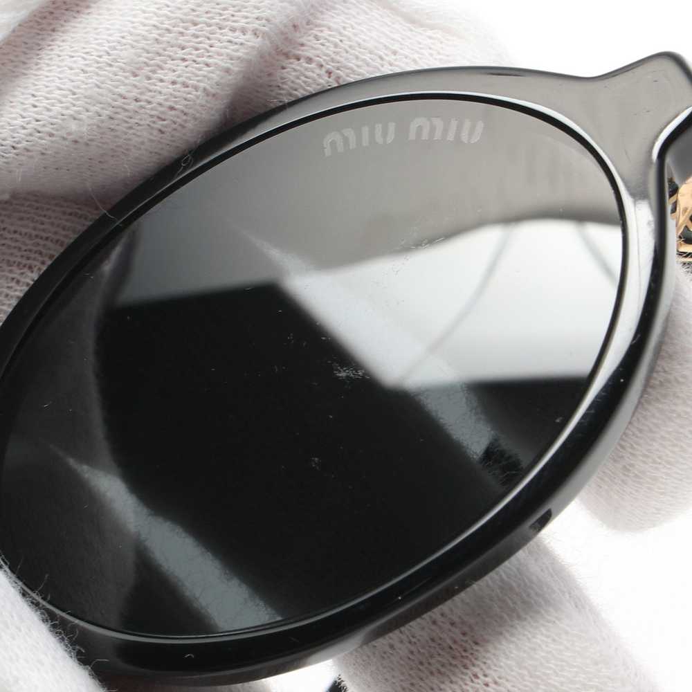 Miu Miu Miu Miu Oval Sunglasses Black - image 7