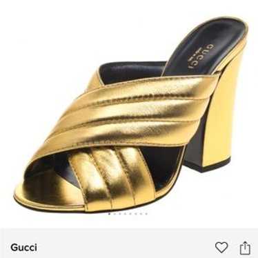 EU40 GUCCI グッチ サンダル パール Thong ゴールド 188A EU40 GUCCI グッチ サンダル パール Thong ゴールド 188A
