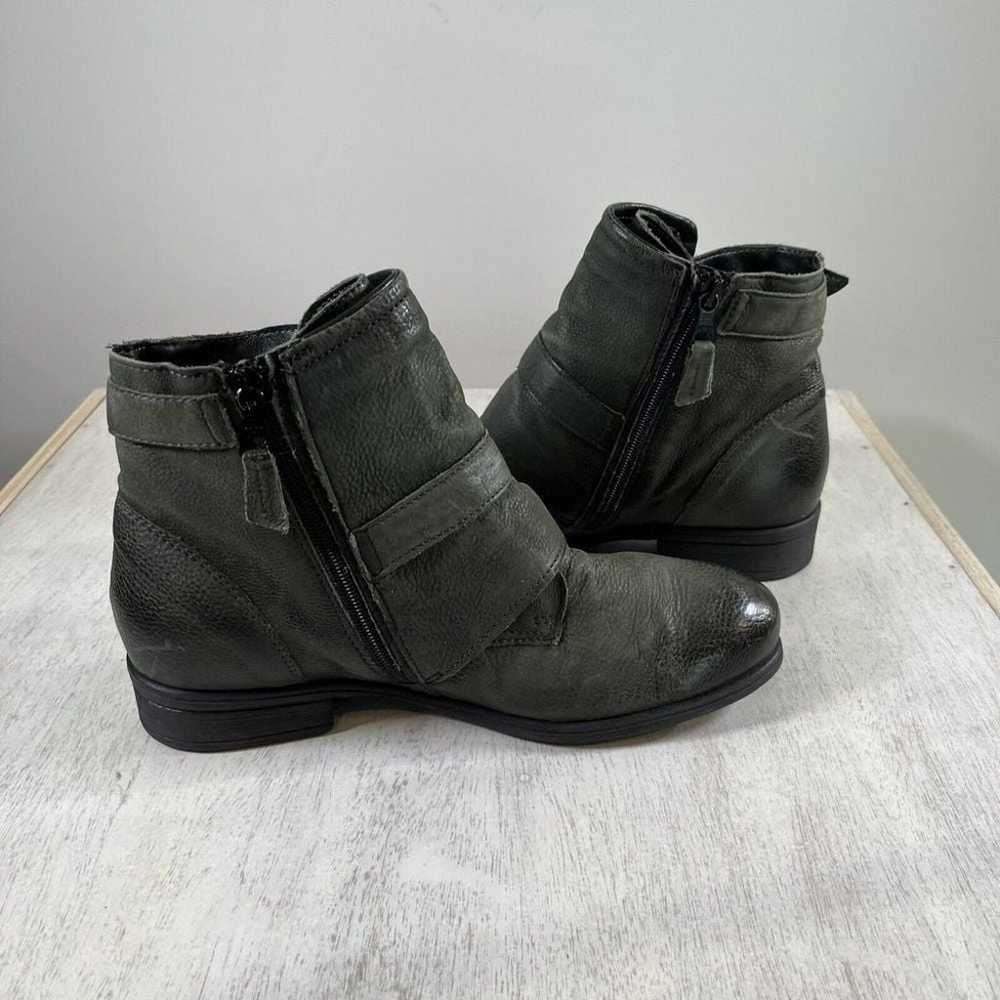 Miz Mooz Forest Green Leather Sandros Ankle Boots… - image 7