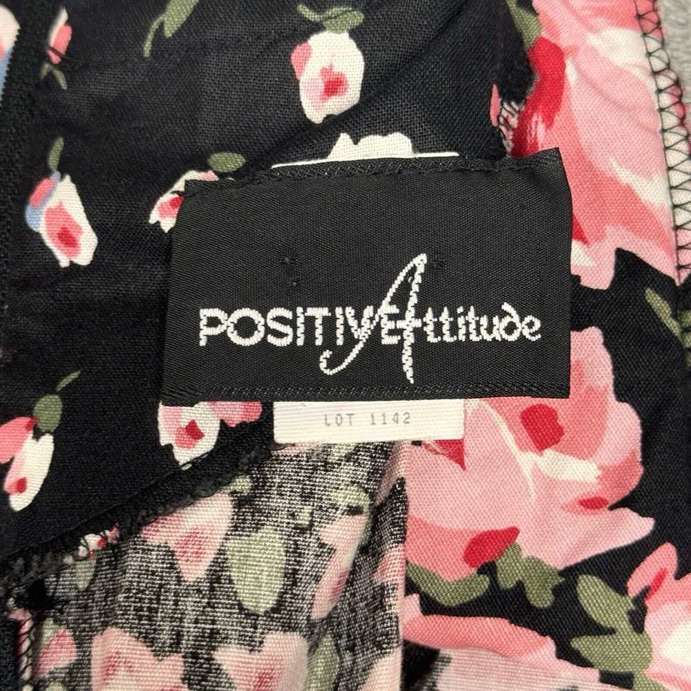 Positive Attitude Dress Womens Medium Black Pink … - image 9