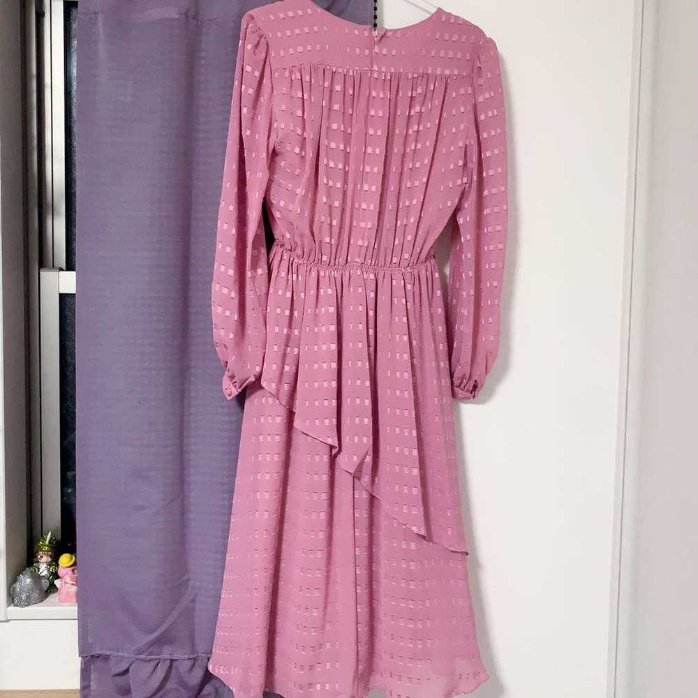 Vintage Pink Long One-piece Party Dress - image 5