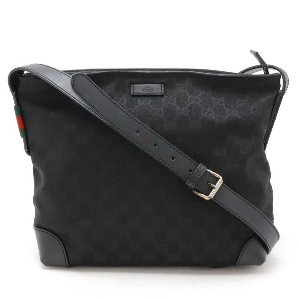 Gucci Gg Canvas Black Canvas Shoulder Bag (Pre-Ow… - image 9