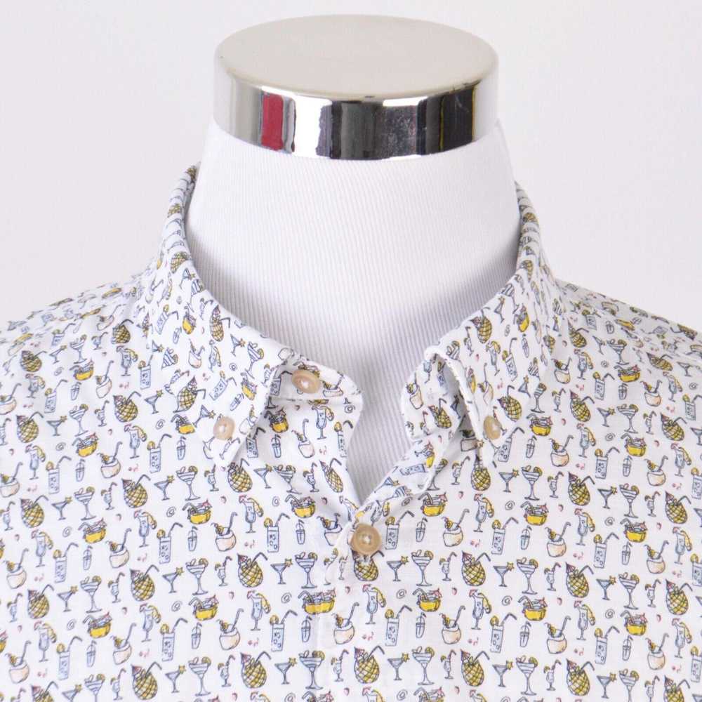 Johnnie O Johnnie O Mens Shirt 2XL White Yellow C… - image 2