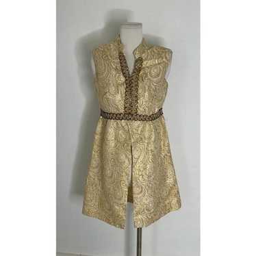 Vintage Mod Metallic 60s Micro Mini / Tunic - image 1