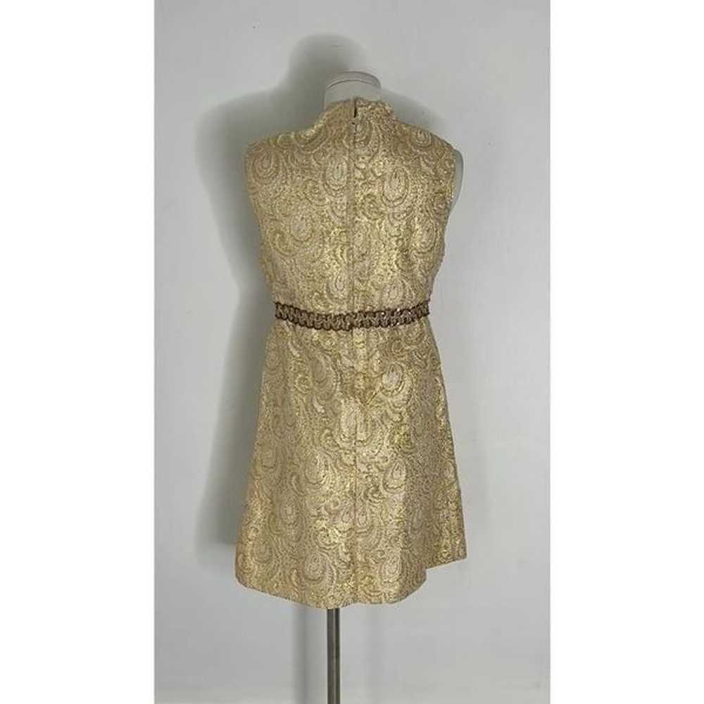 Vintage Mod Metallic 60s Micro Mini / Tunic - image 2