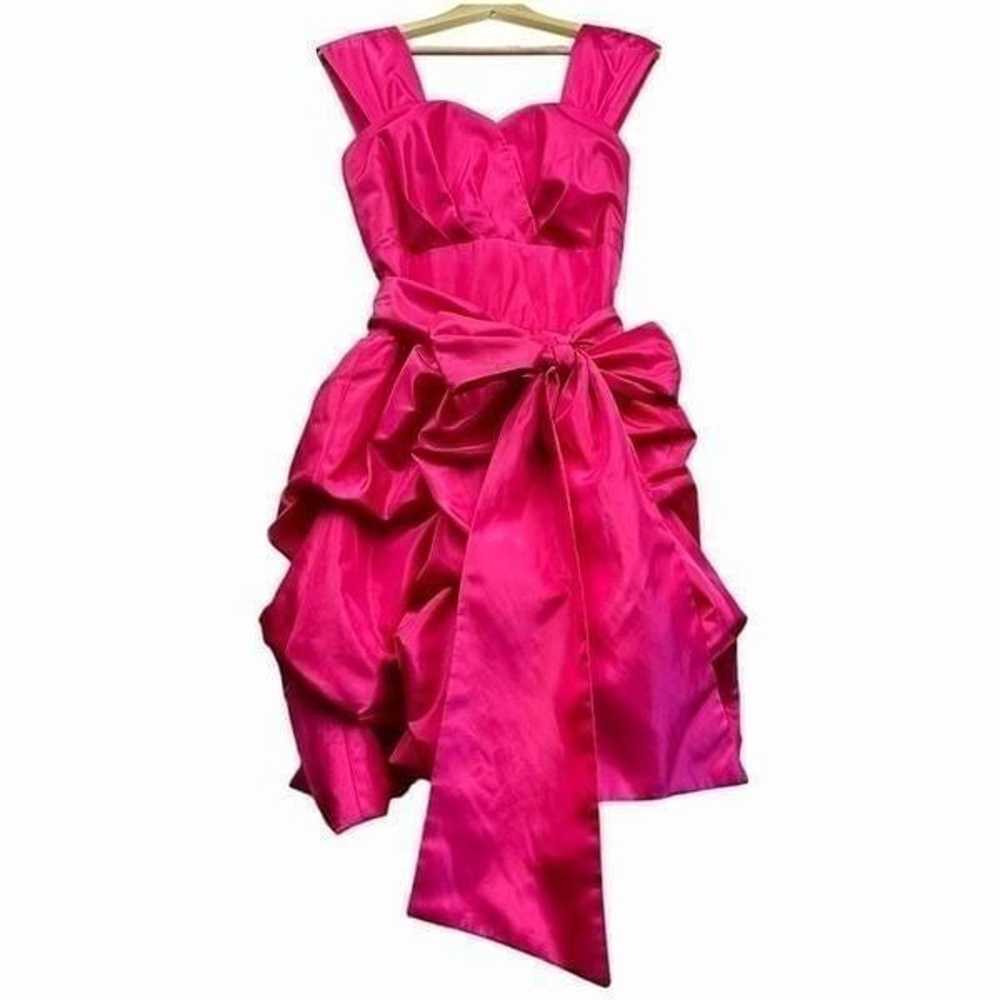 Vintage Barbie Pink Satin Ruffled Skirt Dress - image 1