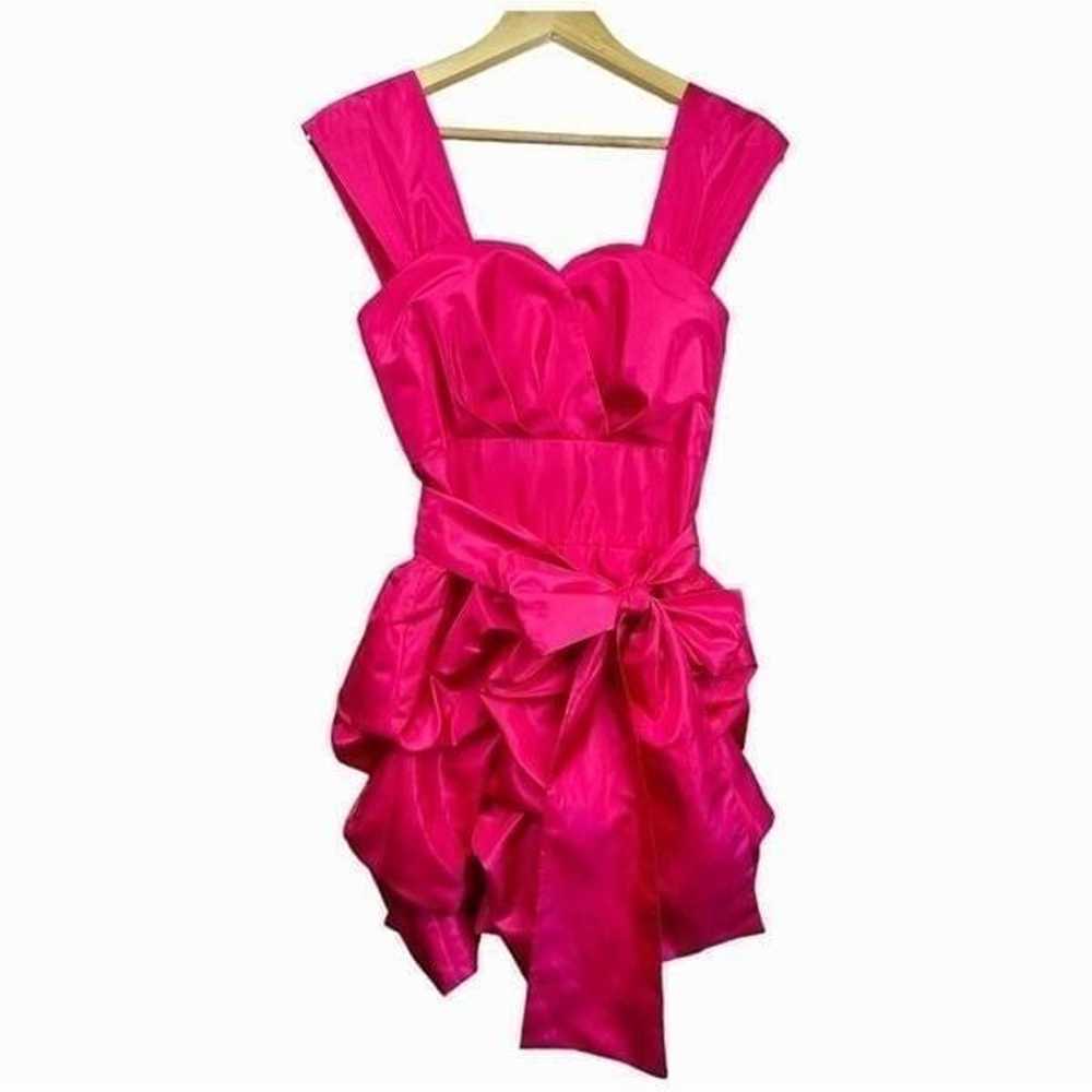 Vintage Barbie Pink Satin Ruffled Skirt Dress - image 2