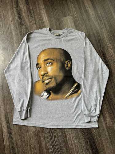 Rap Tees × Vintage VTG 2PAC Shakur Big Face Rap Te