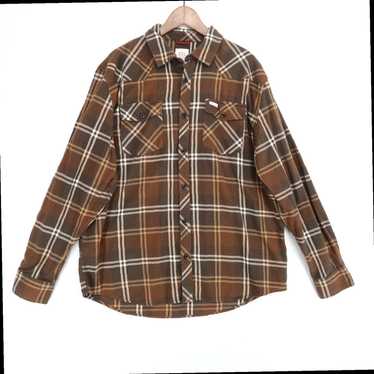 Topo Designs Brown Plaid Mens XXL Flannel Shirt w… - image 1