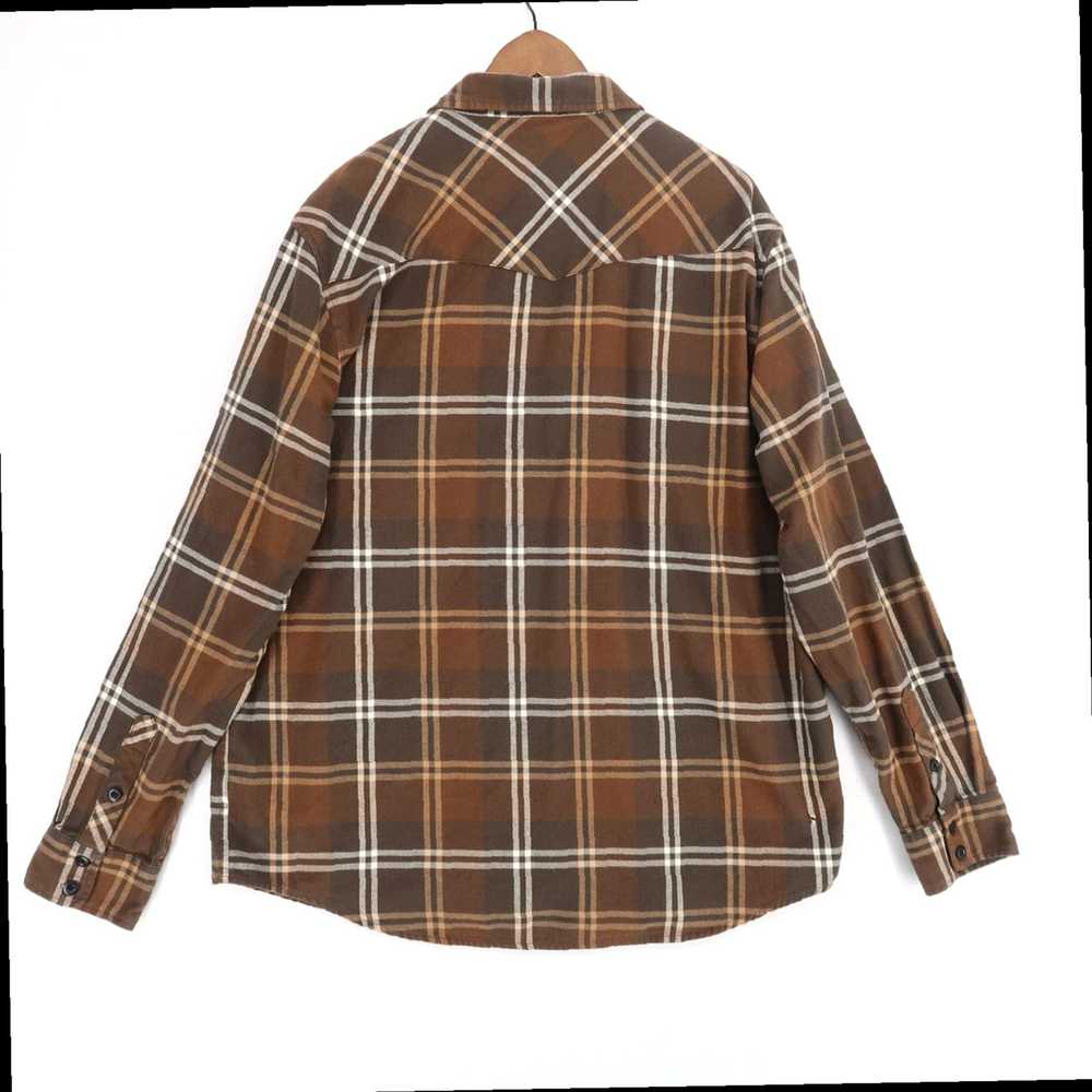 Topo Designs Brown Plaid Mens XXL Flannel Shirt w… - image 2