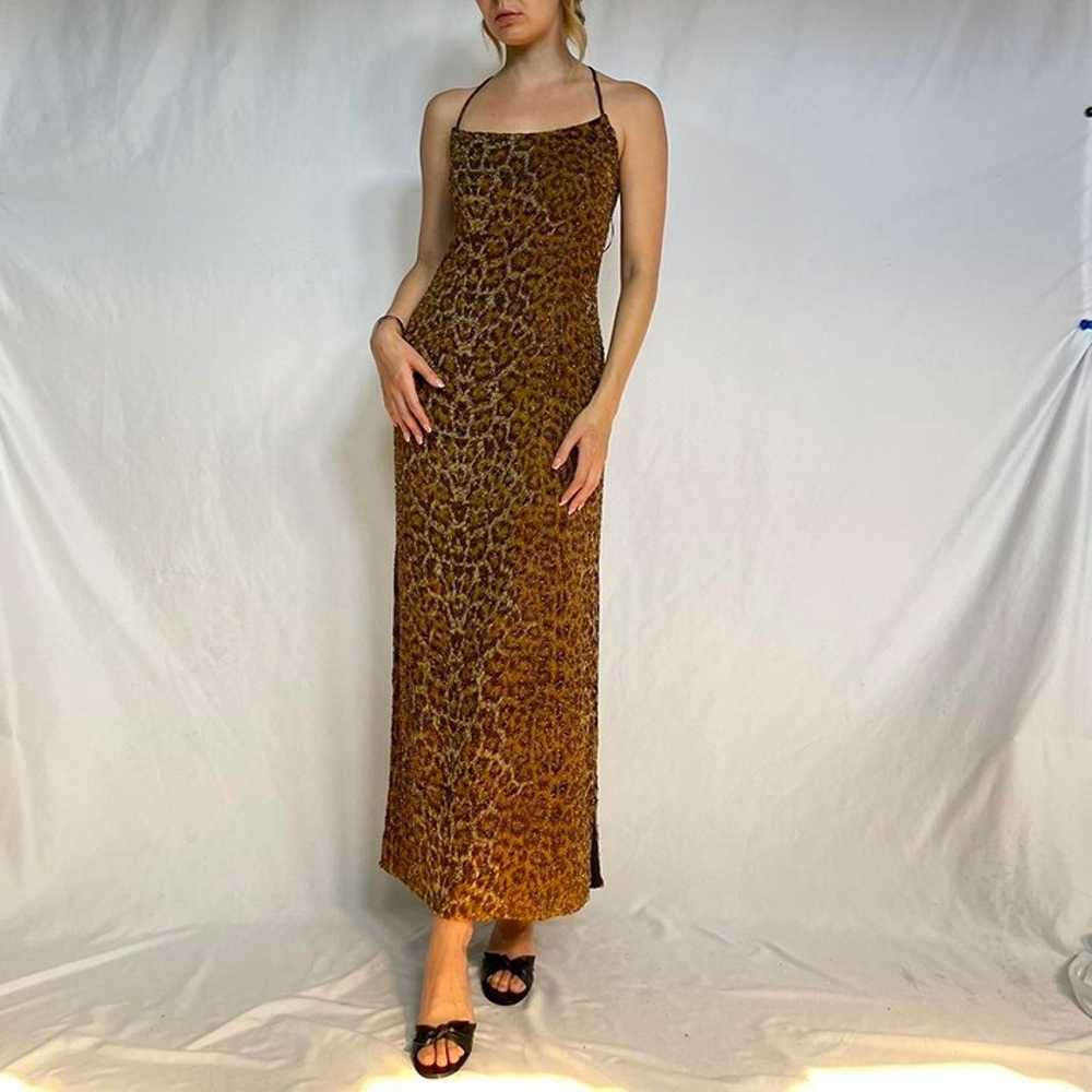 Women's leopard print beaded dress - image 1