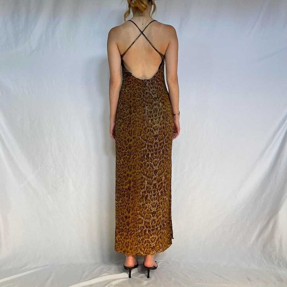 Women's leopard print beaded dress - image 3