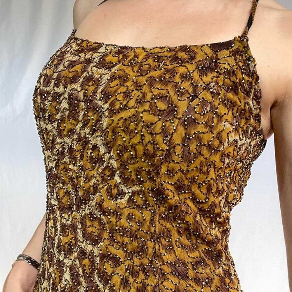 Women's leopard print beaded dress - image 5