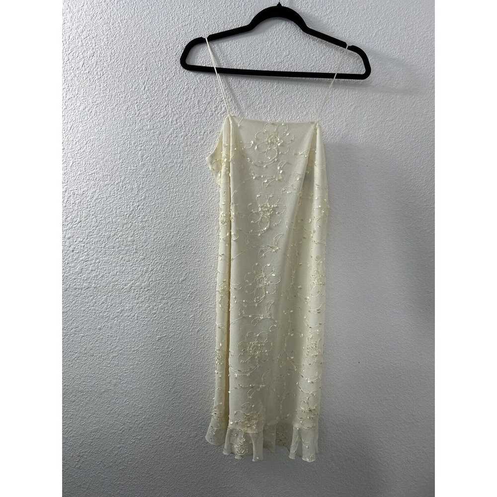 Joseph Ribkoff Vintage 99s Y2K Cream Slip Dress J… - image 6