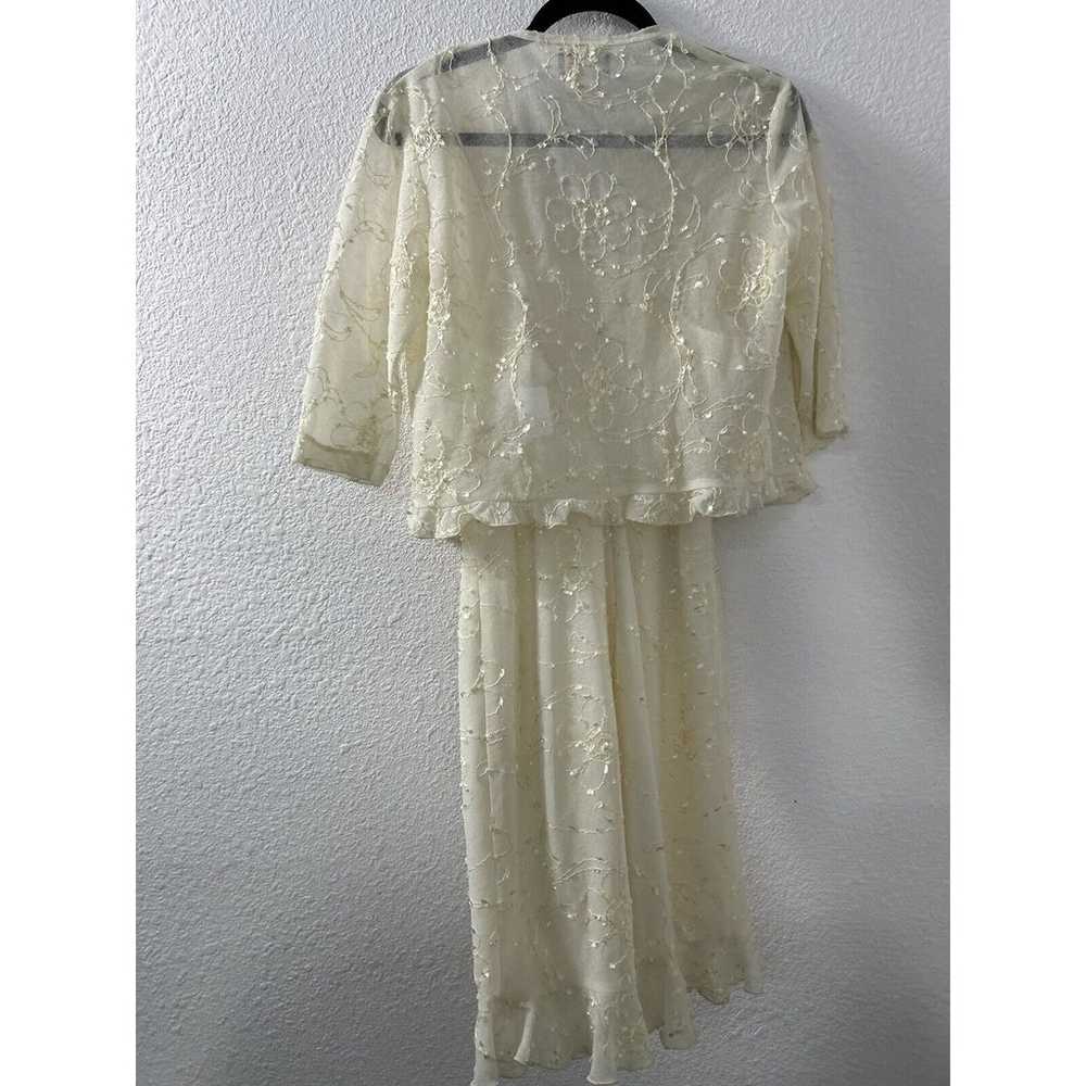 Joseph Ribkoff Vintage 99s Y2K Cream Slip Dress J… - image 7