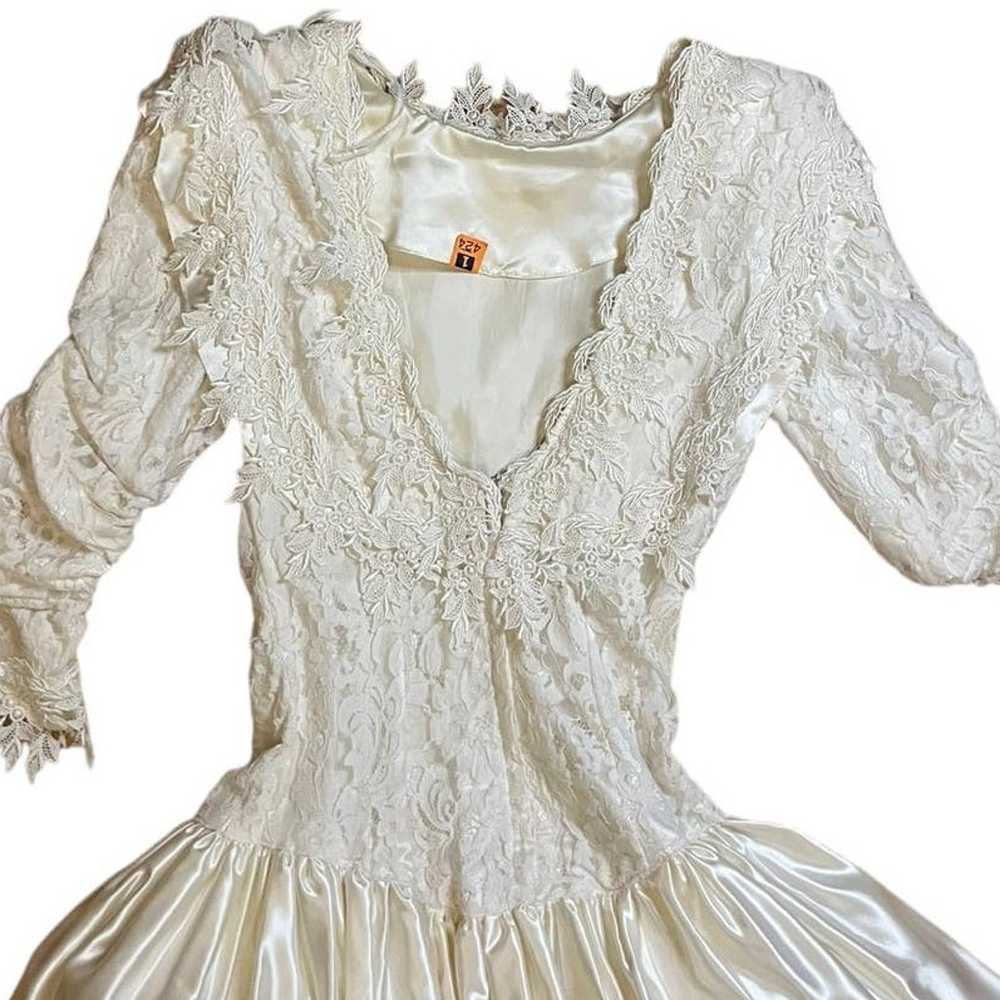 Vintage Jessica McClintock Bridal Ivory Dress Siz… - image 10