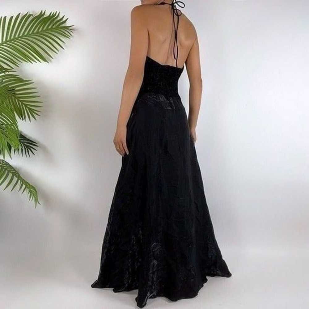 Vintage Y2K Vampy Whimsigoth Black Shimmery Maxi … - image 2