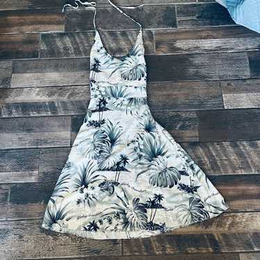 Harley Davidson gray Hawaiian style halter dress … - image 1