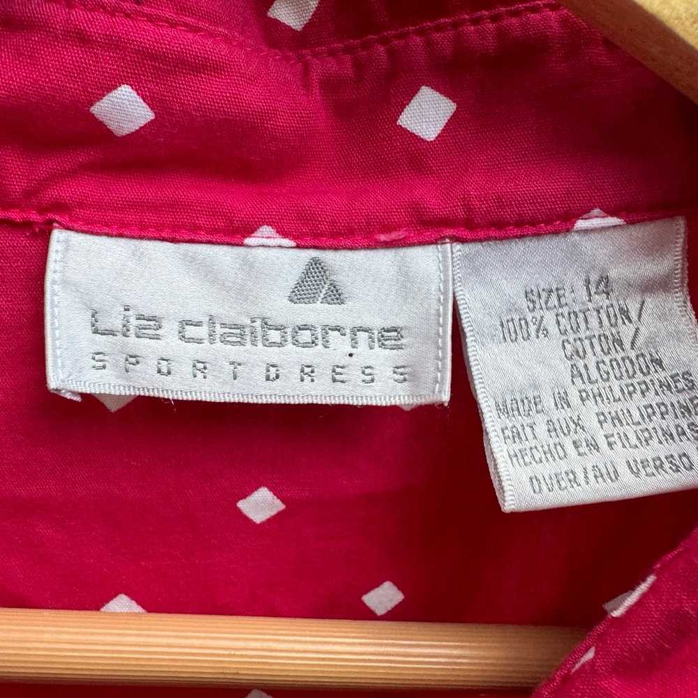 Vintage 1980s Liz Claiborne 100% Cotton Sportdres… - image 2