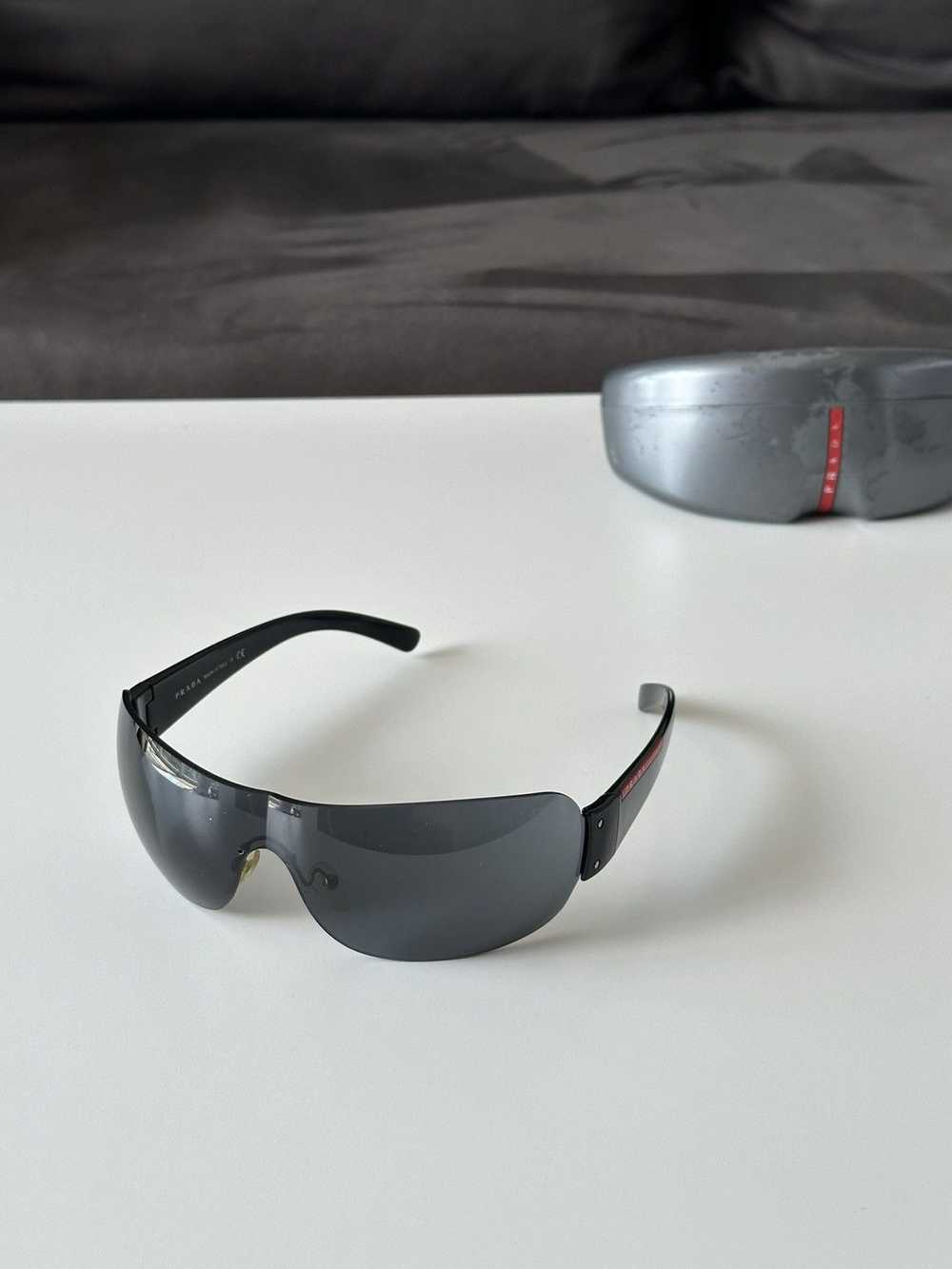 Prada × Vintage PRADA Sport Mask Sunglasses Black… - image 10