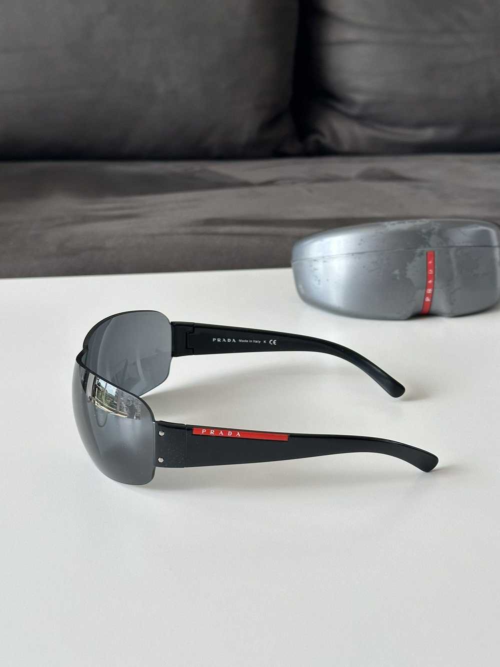 Prada × Vintage PRADA Sport Mask Sunglasses Black… - image 2