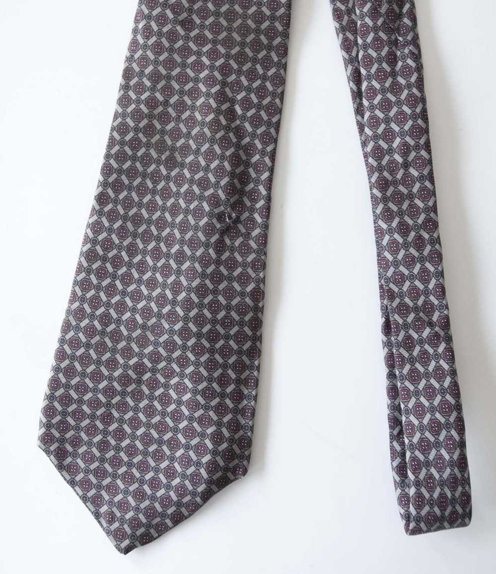 Vintage × Yves Saint Laurent Yves Saint Laurent Neckwear Tie 100% Silk Gray/ Brown