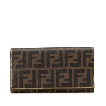 Brown Fendi Zucca Canvas Long Wallet