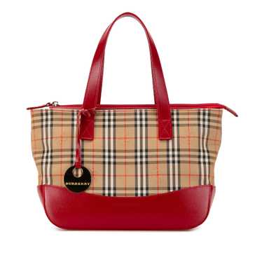 Brown Burberry Haymarket Check Handbag