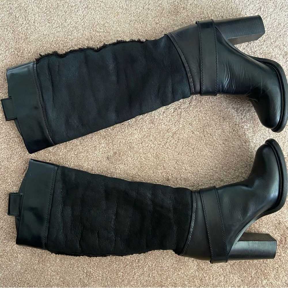 CHLOE Ankle Buckle Block Heel High Boots Leather … - image 2