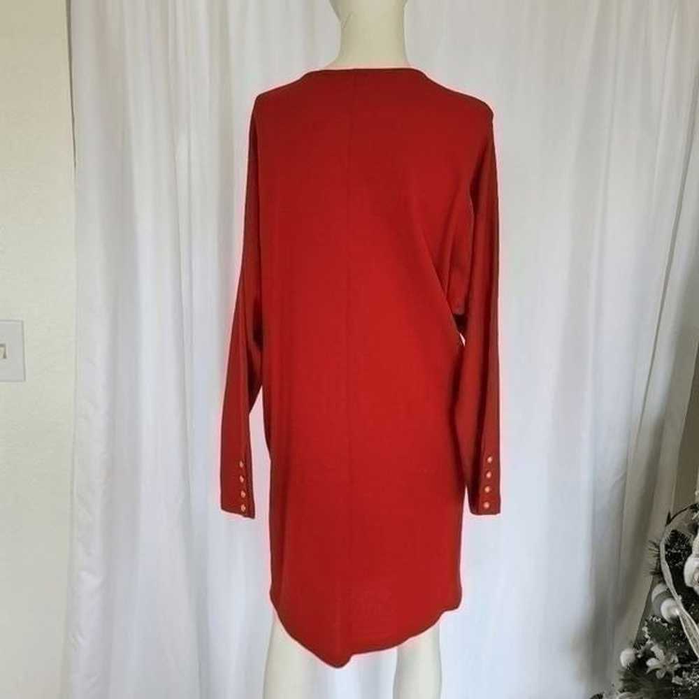 Vintage Liz Claiborne red rare wool blend dress g… - image 5